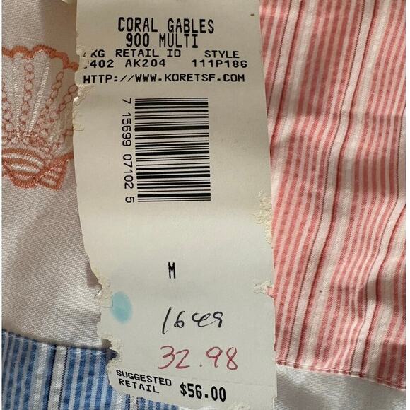 Koret Francisca Colorblock Seashell Zip Front Jacket Sz M 80s/90s Dead Stock Vtg - Picture 6 of 8